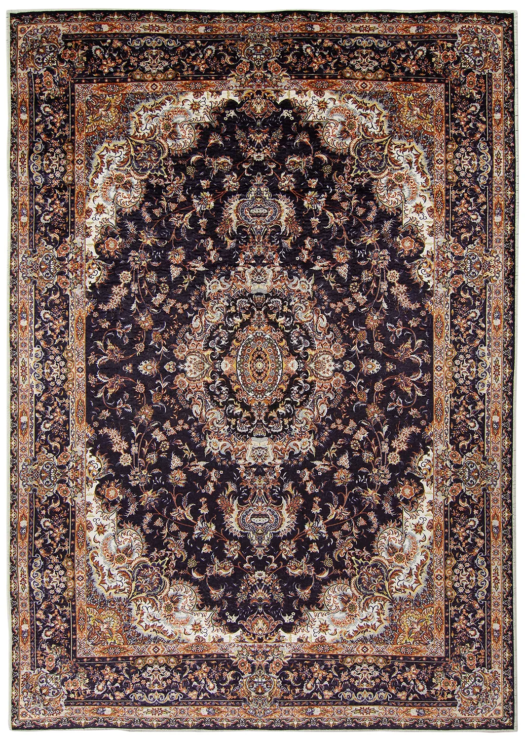 Alfombra Wilton - Vakifli (negro/multi)