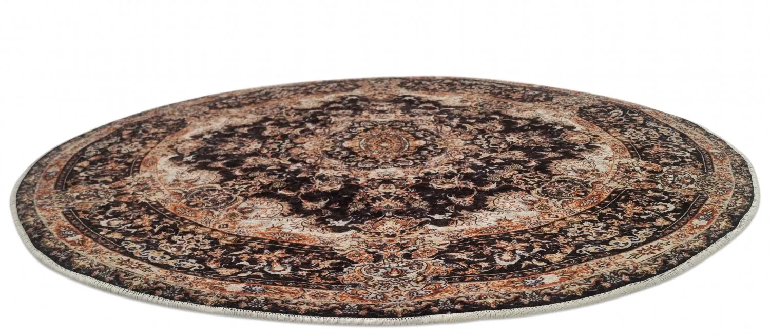 Alfombras redondeadas - Vakifli (negro/multi)
