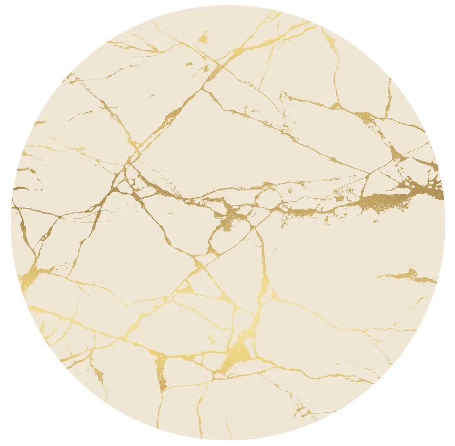 Alfombras redondeadas - Vieste (beige/dorado)
