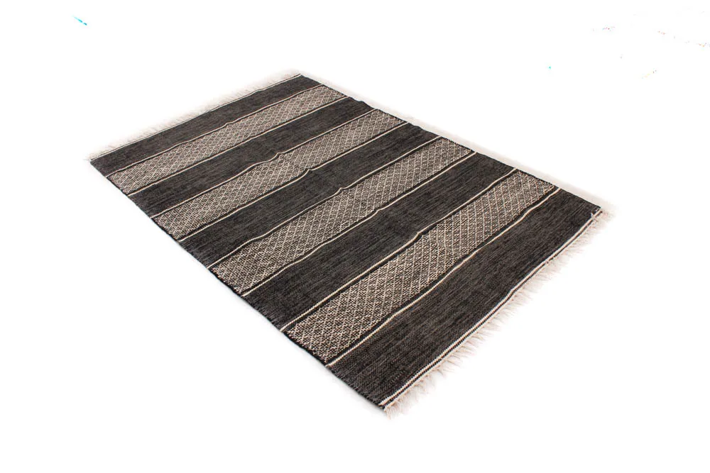 Alfombra de algodón - Visby (negro)