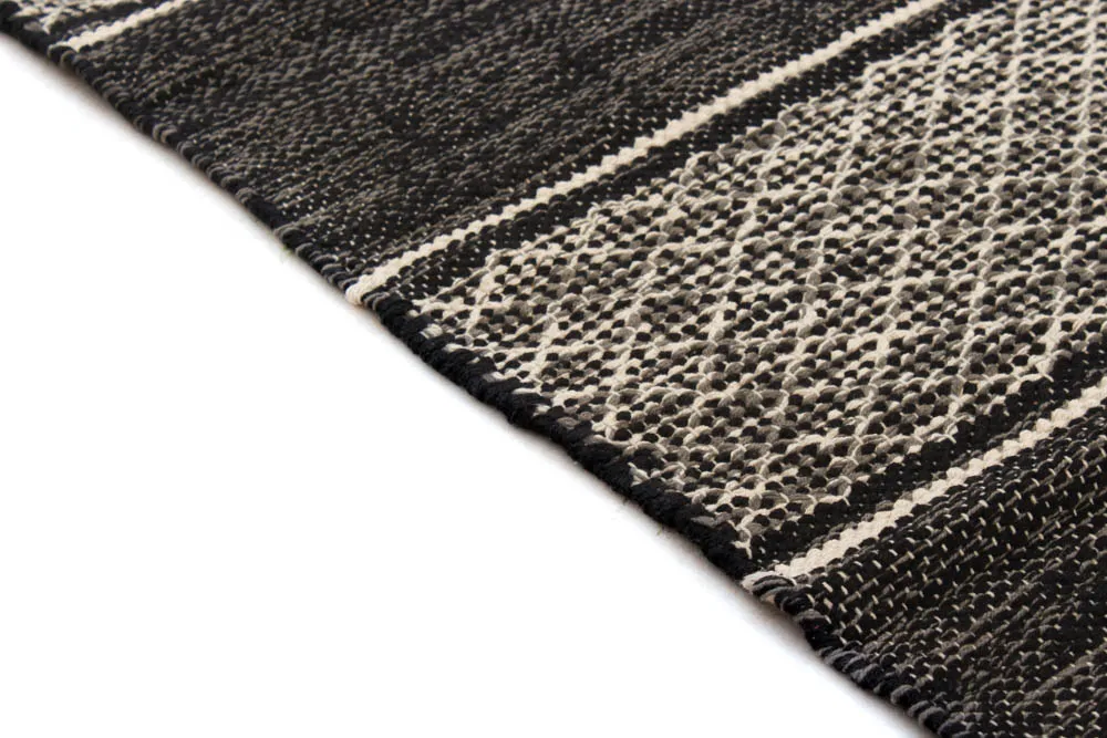 Alfombra de algodón - Visby (negro)