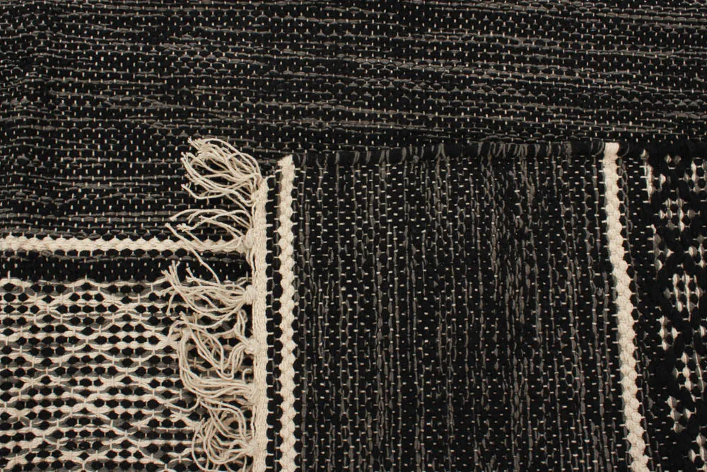Alfombra de algodón - Visby (negro)