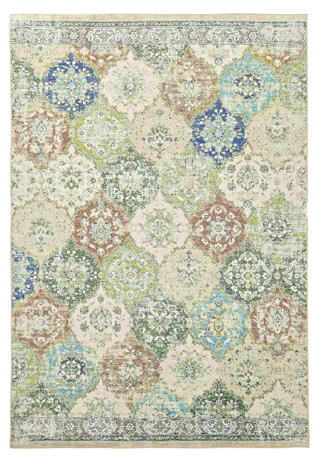 Alfombra Wilton - Bohemia (verde/multicolor)