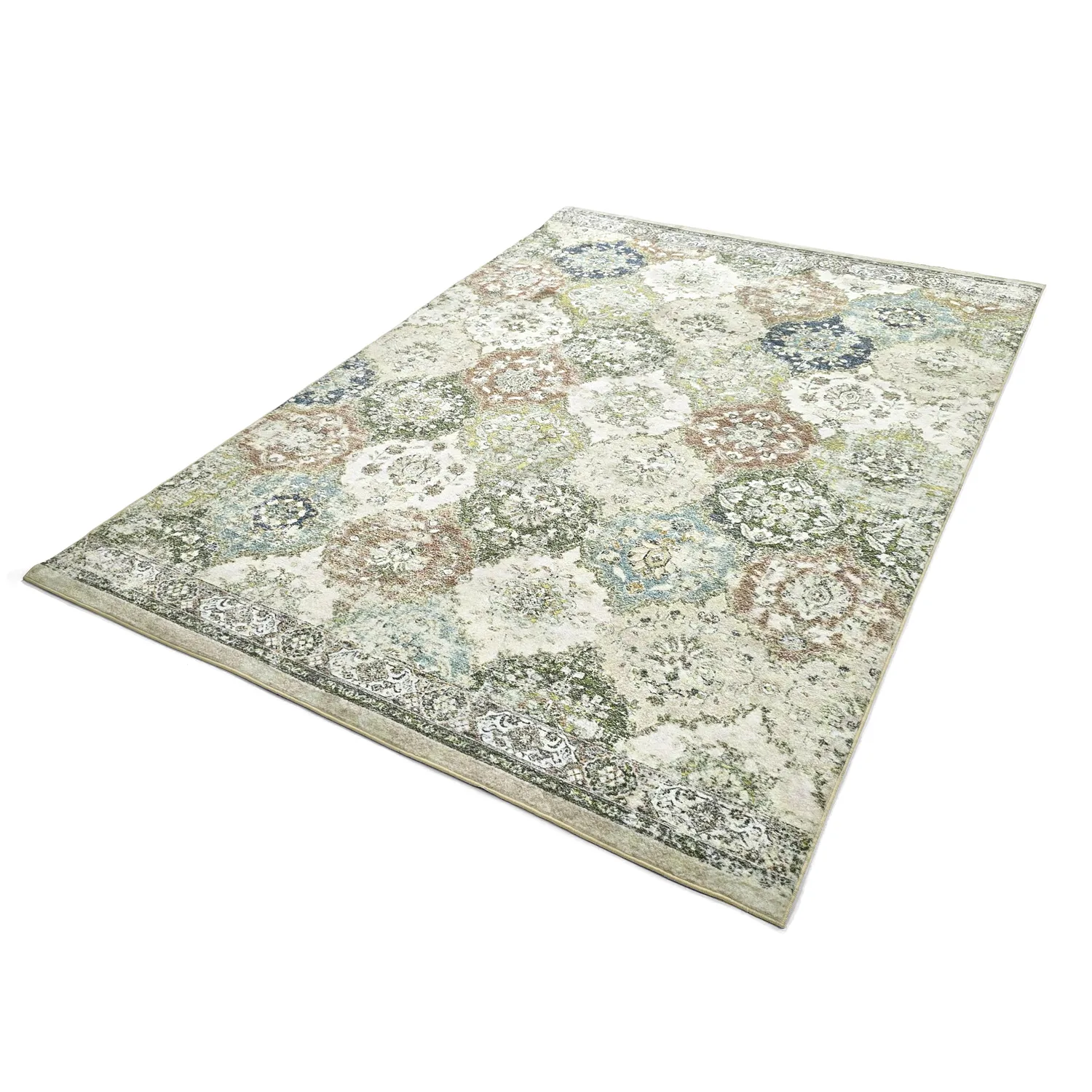 Alfombra Wilton - Bohemia (verde/multicolor)