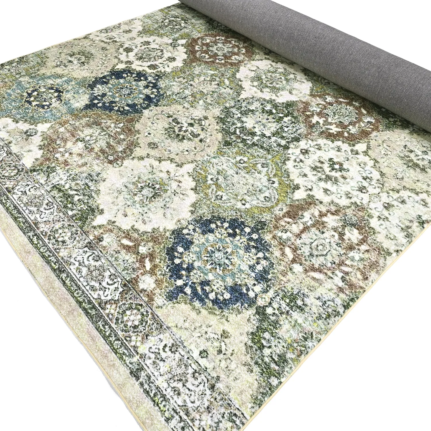 Alfombra Wilton - Bohemia (verde/multicolor)