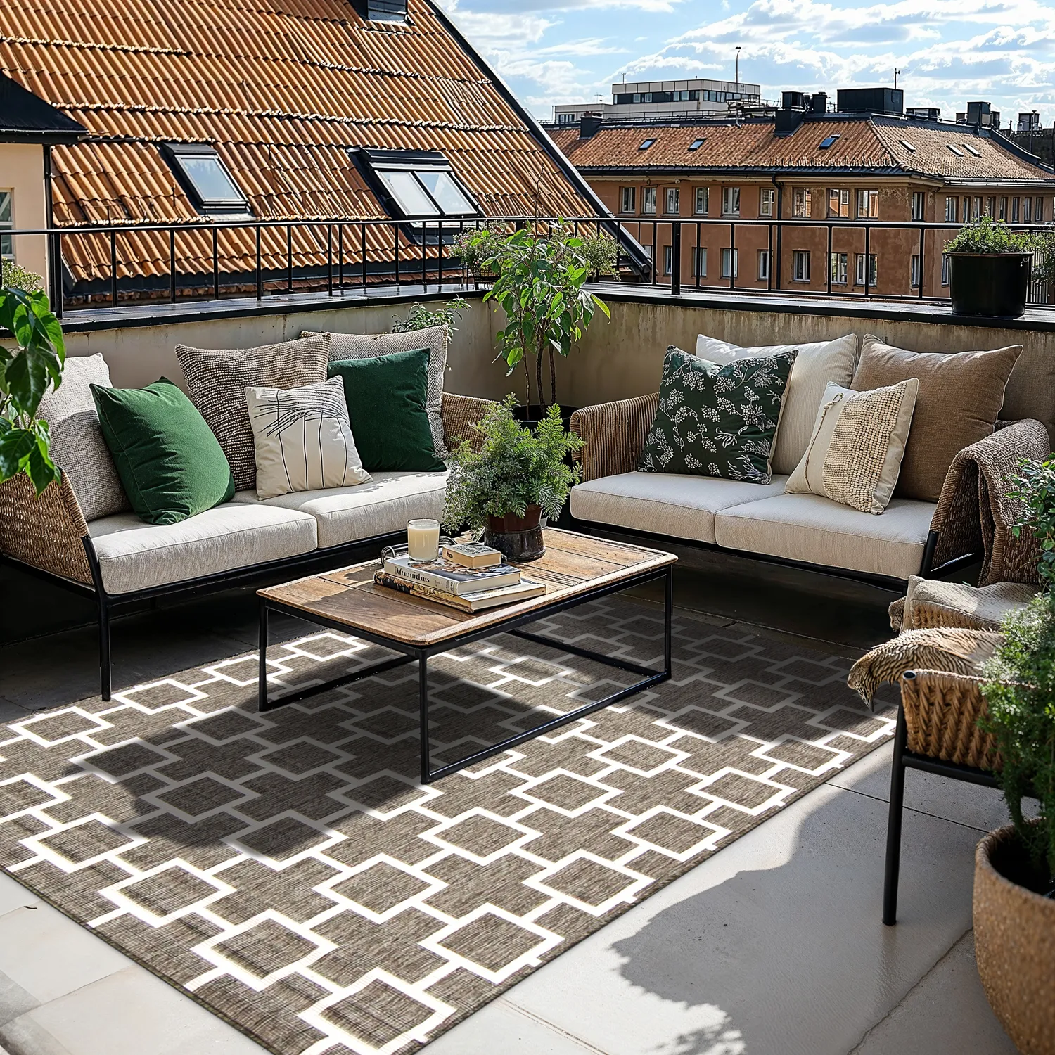 Alfombras de Interior/Exterior - Brussels Silver (gris)