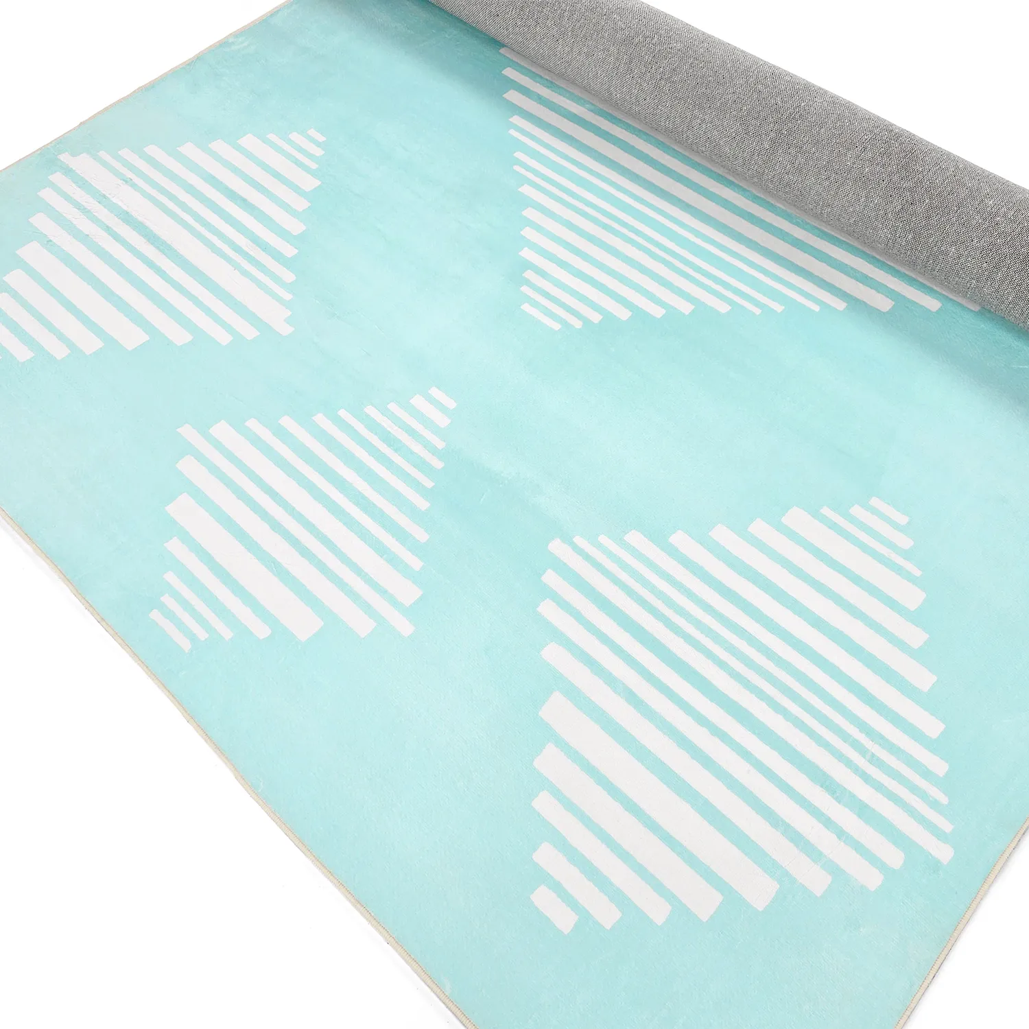 Alfombra Wilton - Carmen (azul claro/blanco)