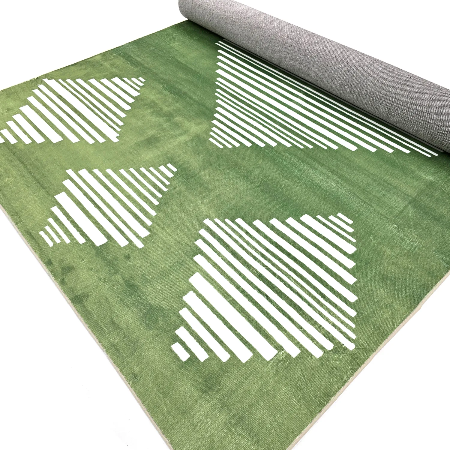 Alfombra Wilton - Carmen (verde/blanco)
