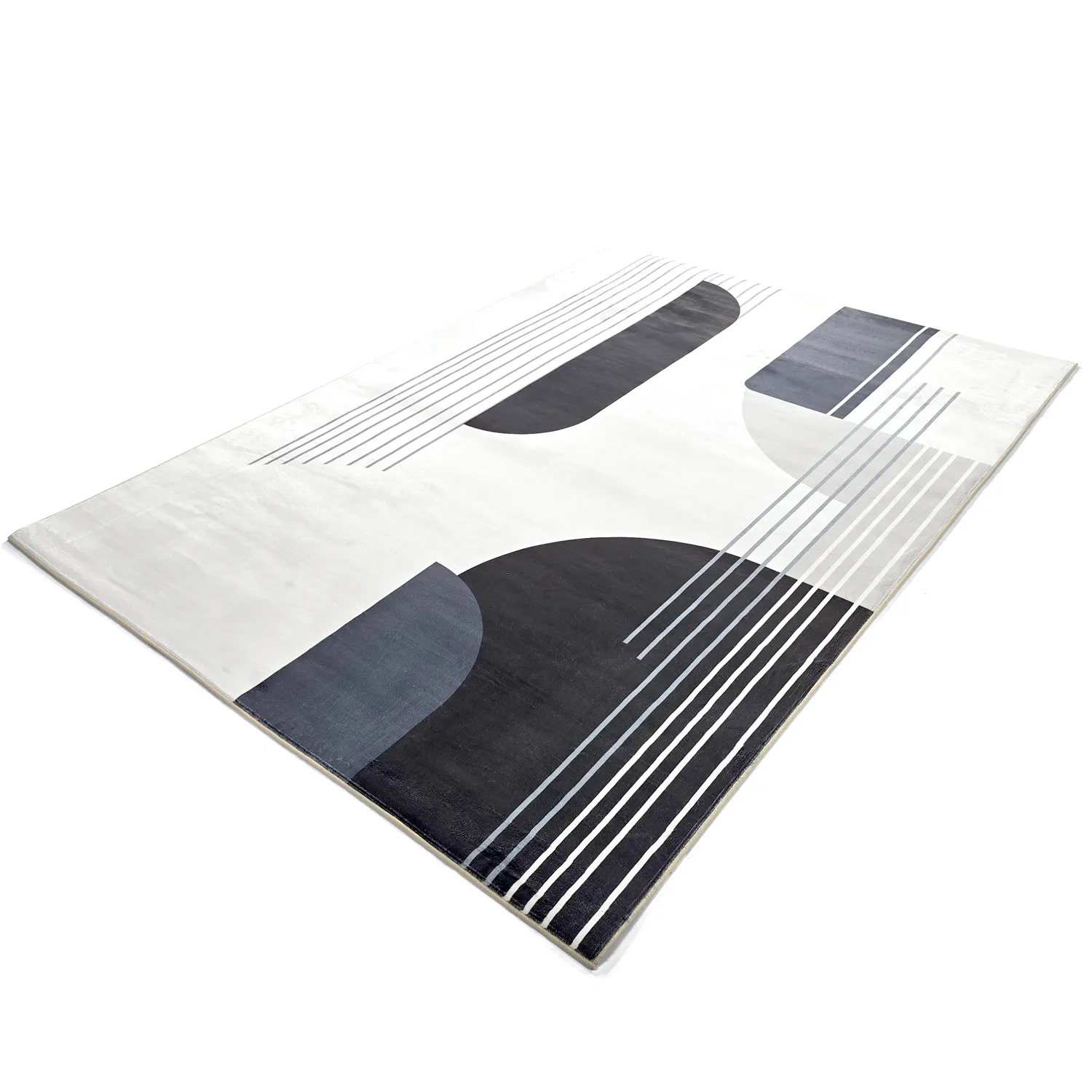 Alfombra Wilton - Delft (blanco/gris/negro)