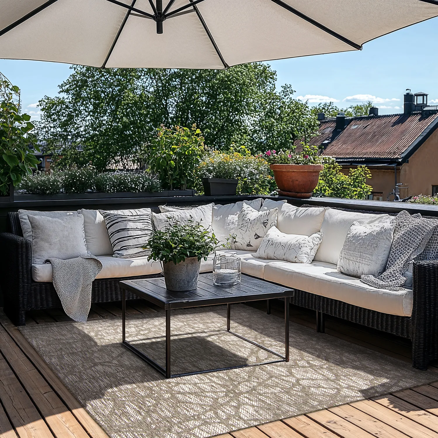 Alfombras de Interior/Exterior - Brussels Diamond (gris)