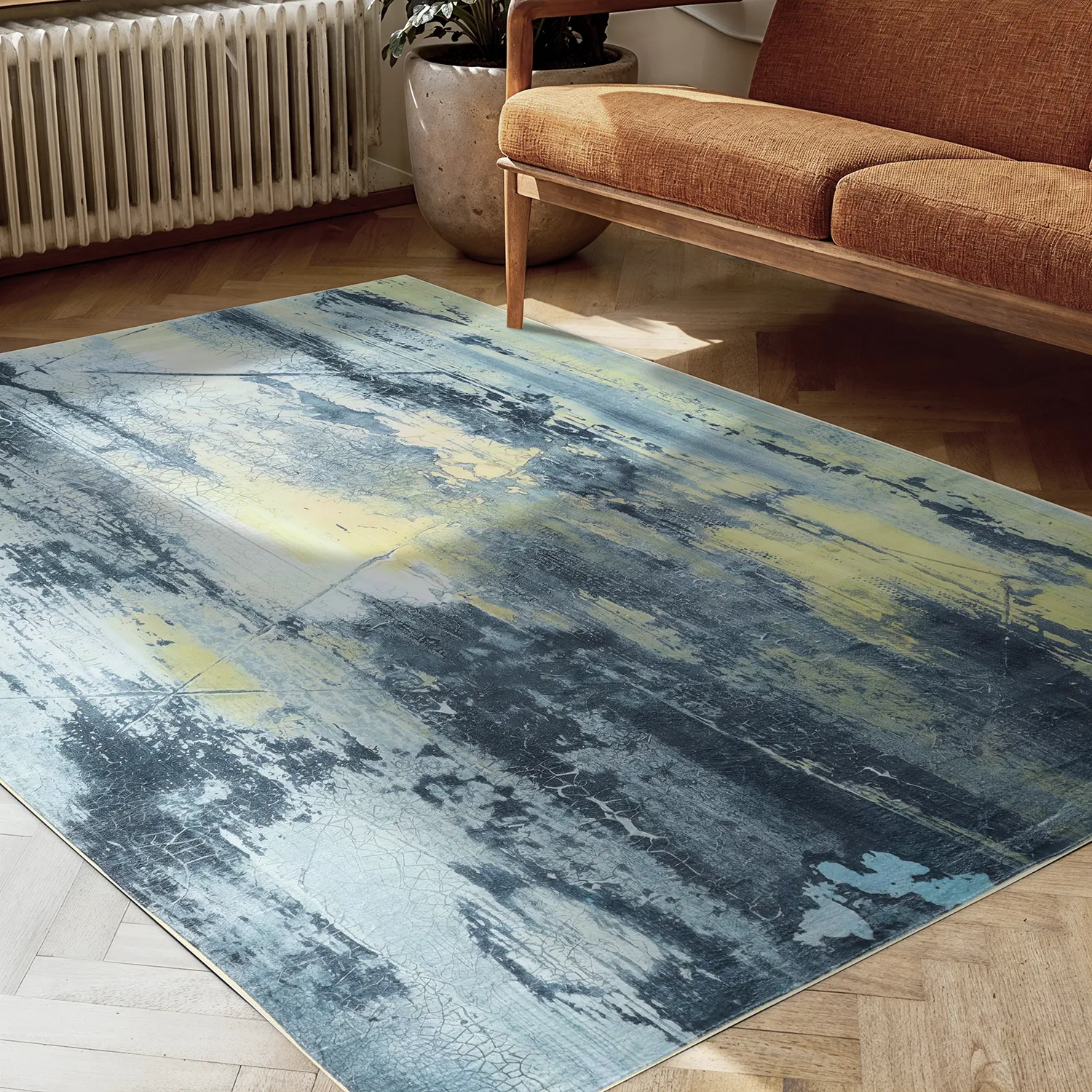 Alfombra Wilton - Dolmio (negro/amarillo)