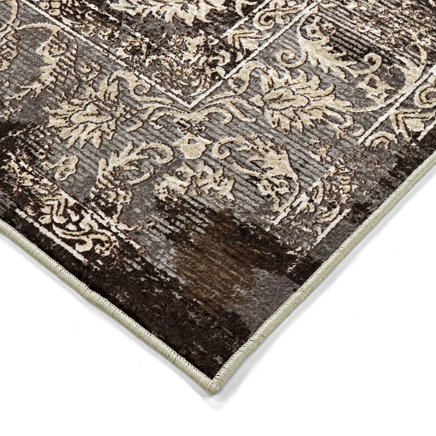 Alfombra Wilton - Flowers (marrón)