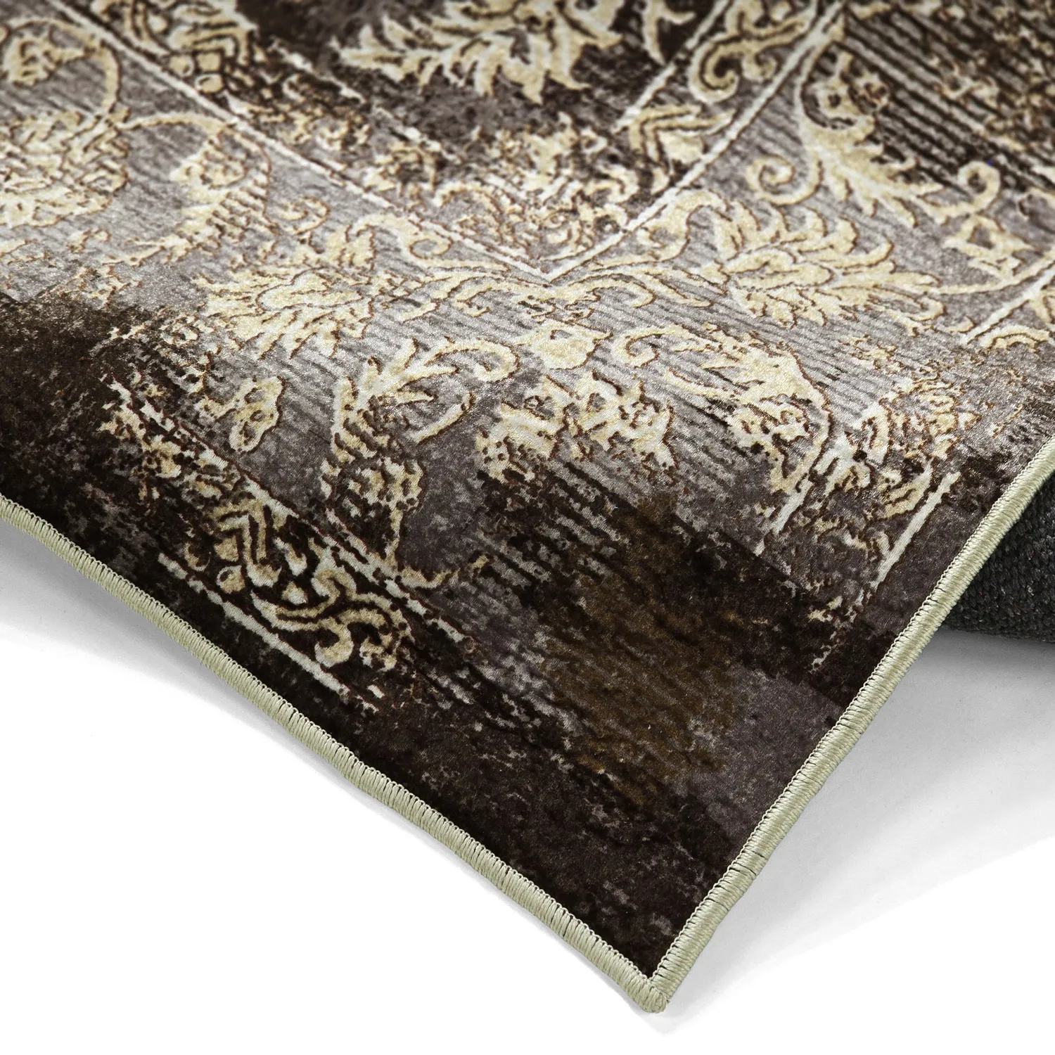 Alfombra Wilton - Flowers (marrón)