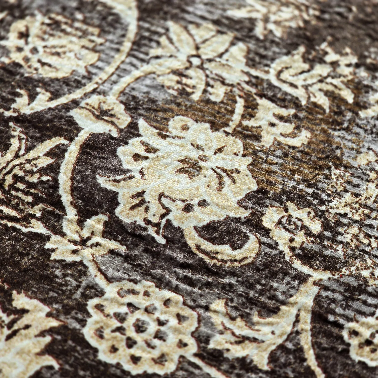 Alfombra Wilton - Flowers (marrón)
