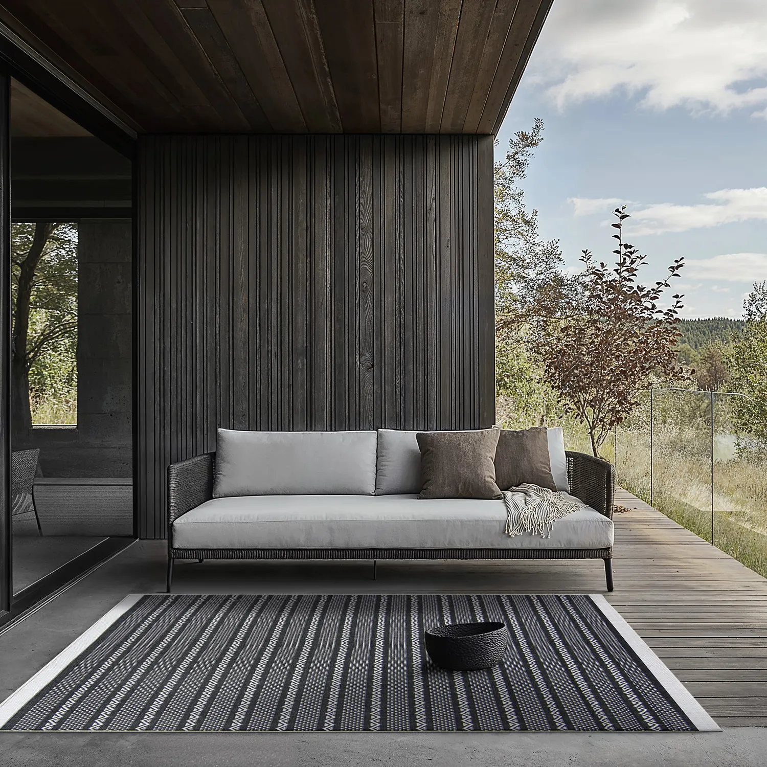 Alfombras de Interior/Exterior - Geiranger (negro)