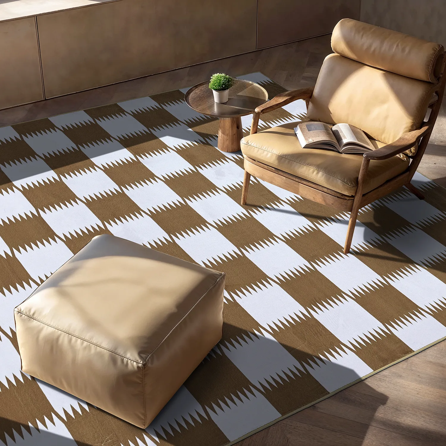 Alfombra Wilton - Gobi (marrón/blanco)