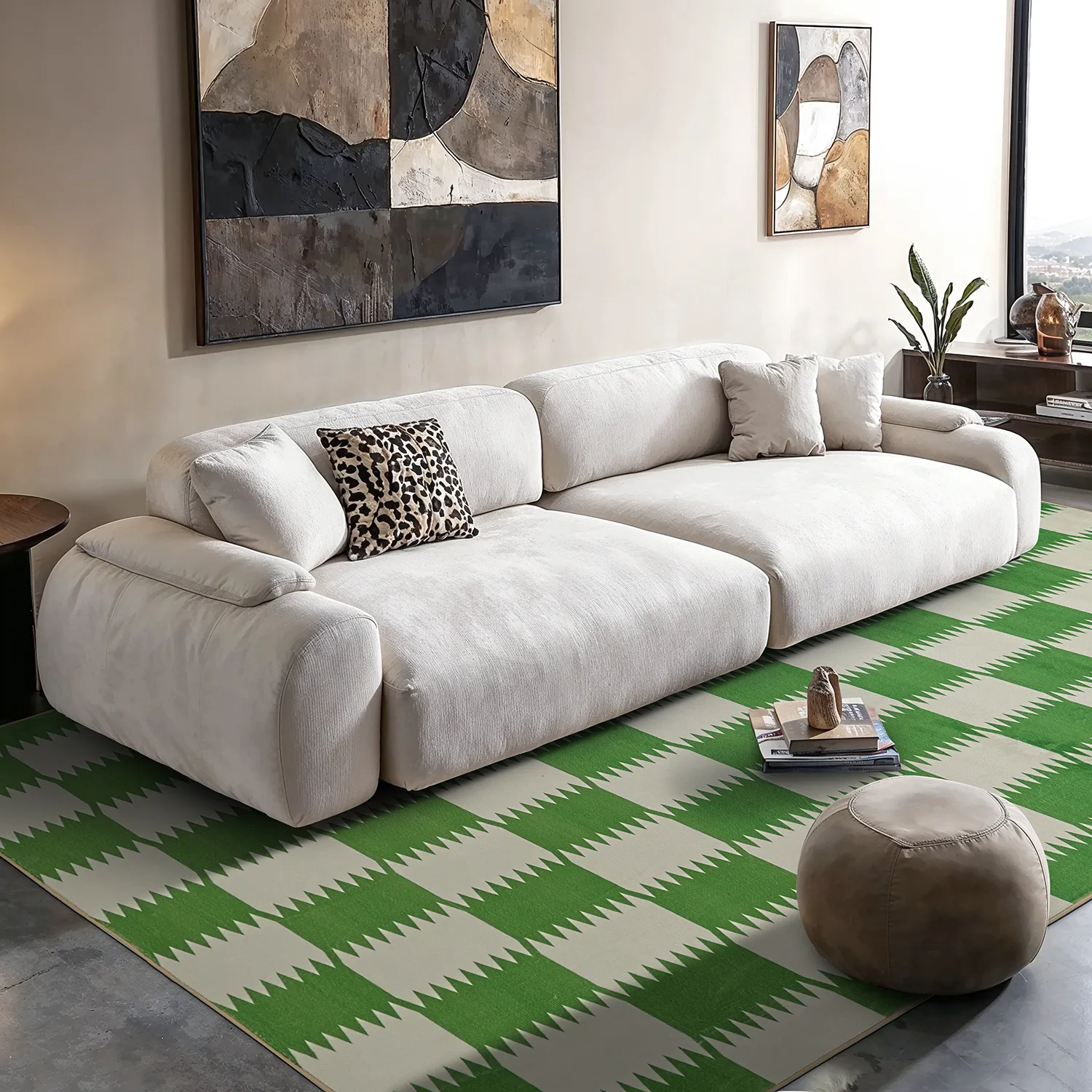 Alfombra Wilton - Gobi (verde/blanco)