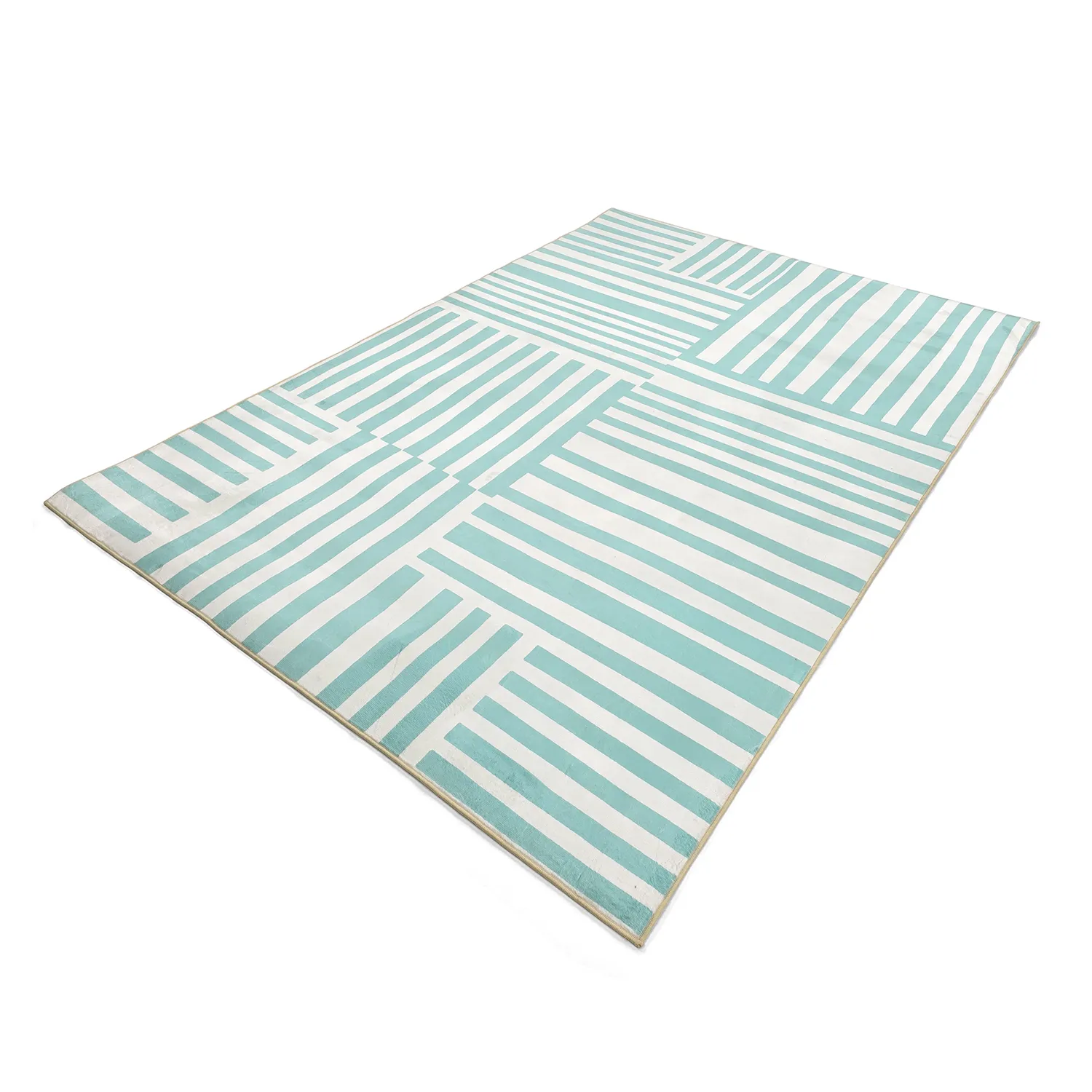 Alfombra Wilton - Joma (turquesa/blanco)