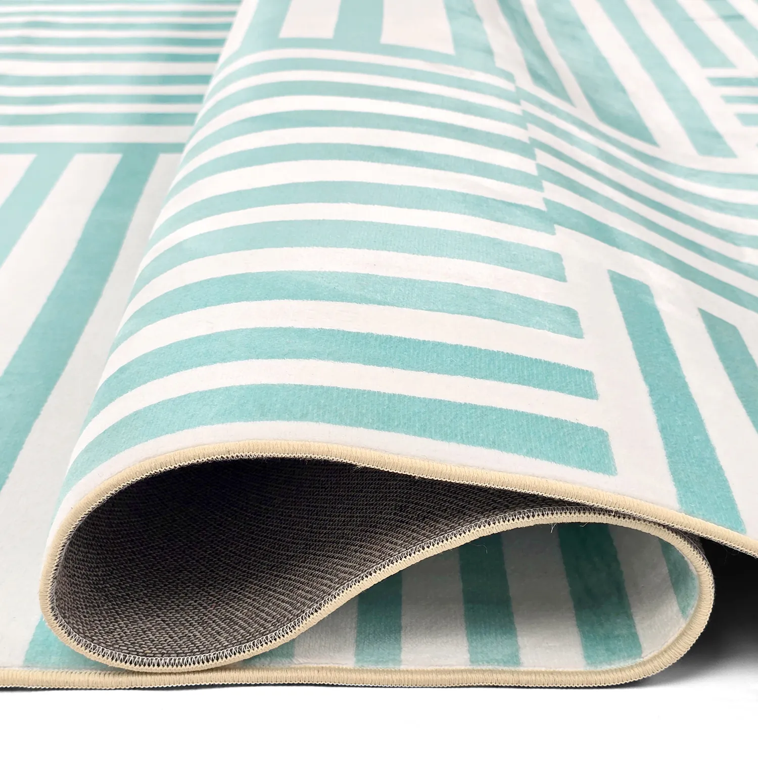 Alfombra Wilton - Joma (turquesa/blanco)