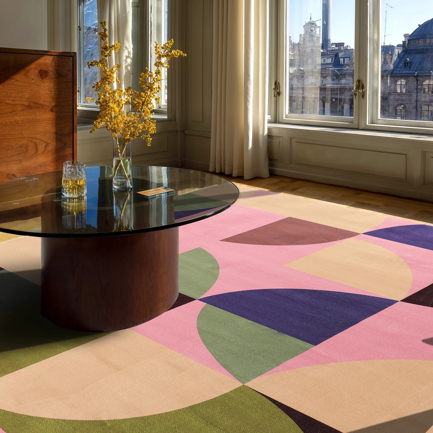 Alfombra Wilton - Kalami (rosa/multicolor)