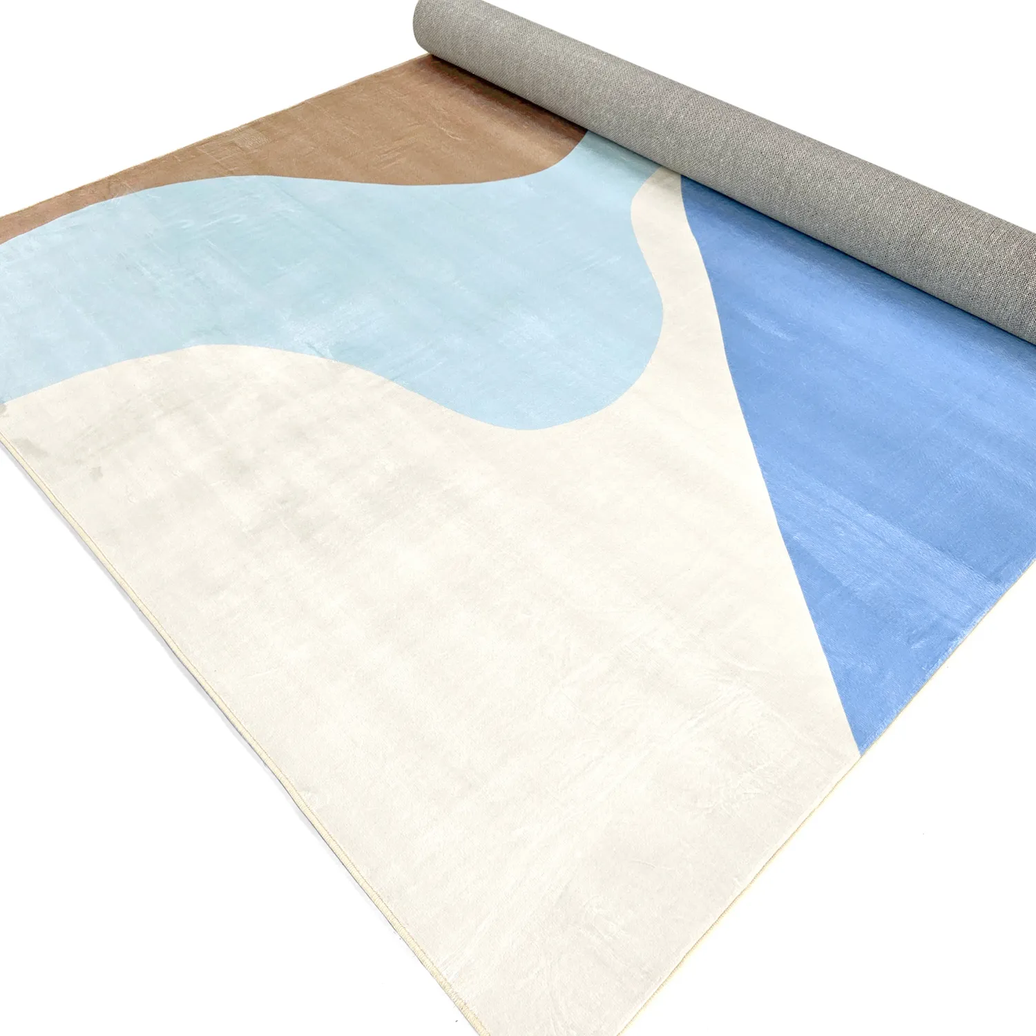 Alfombra Wilton - Leiden (azul/marrón)