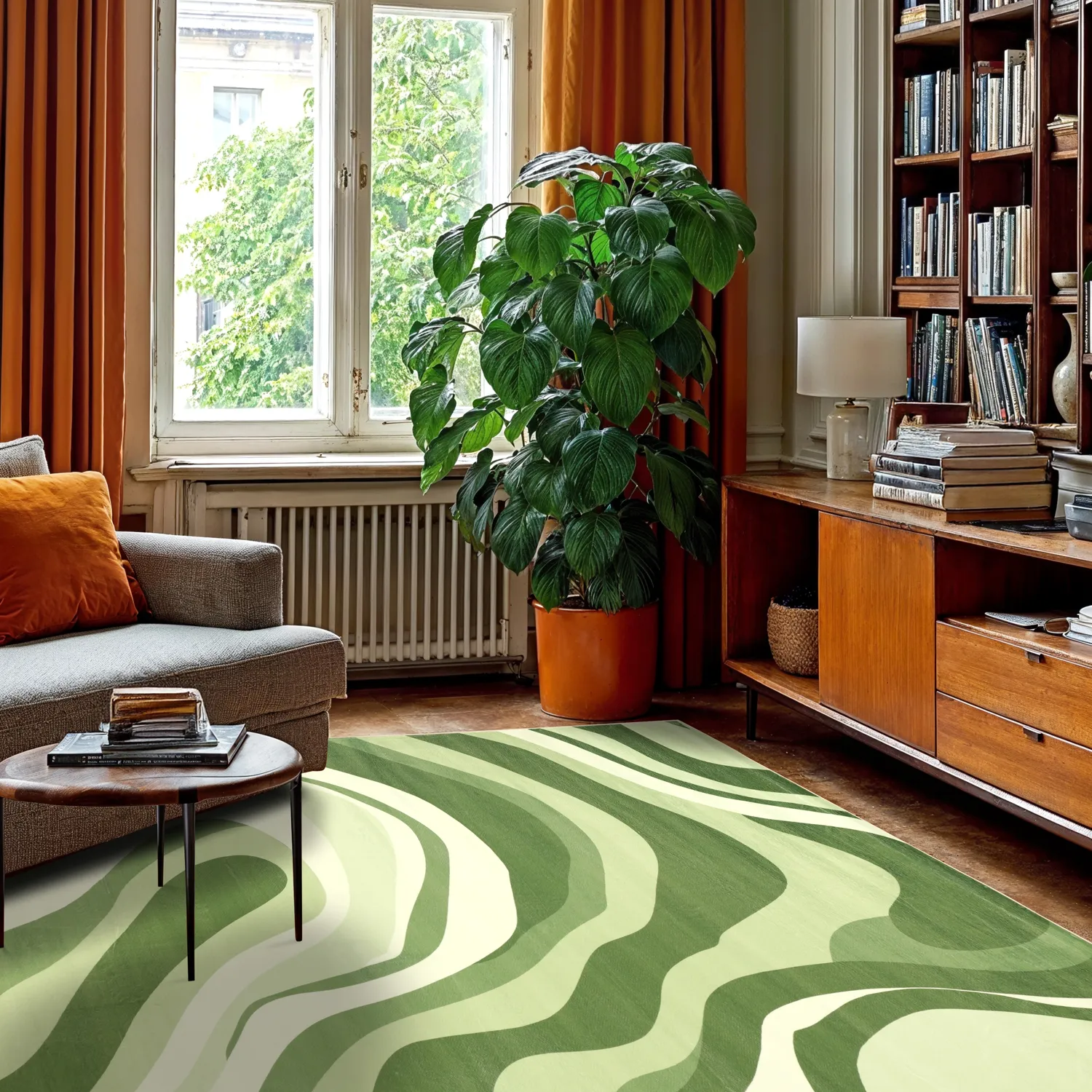 Alfombra Wilton - Mudgee (verde/multicolor)