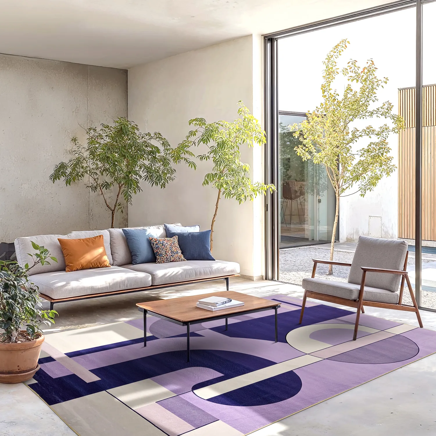 Alfombra Wilton - Nysa (morado/multicolor)