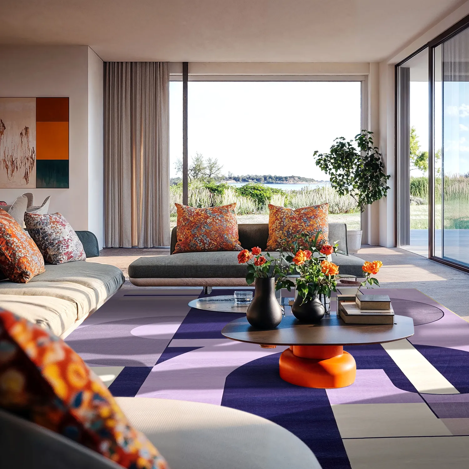 Alfombra Wilton - Nysa (morado/multicolor)