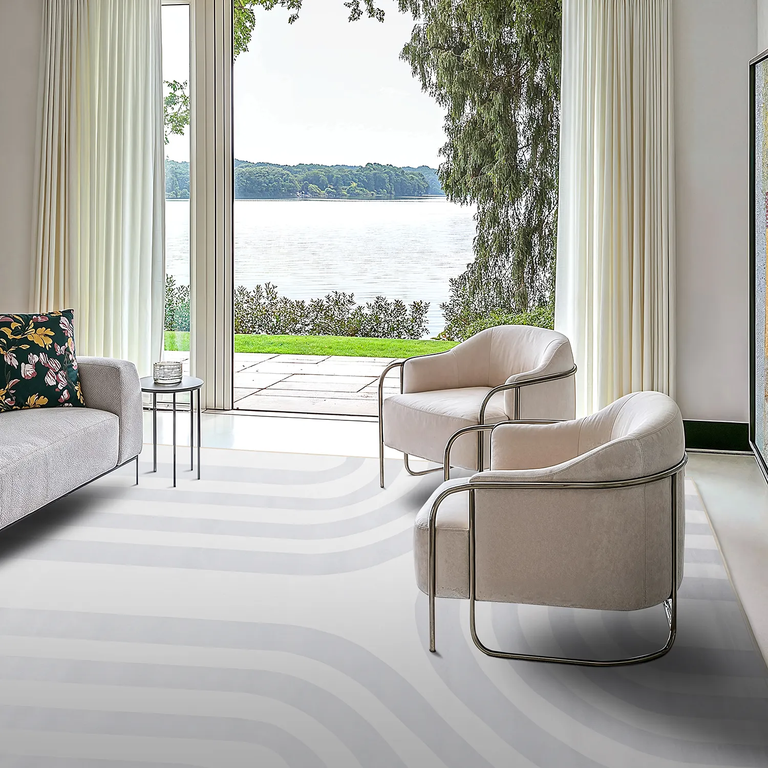 Alfombra Wilton - Obidos (gris/blanco)