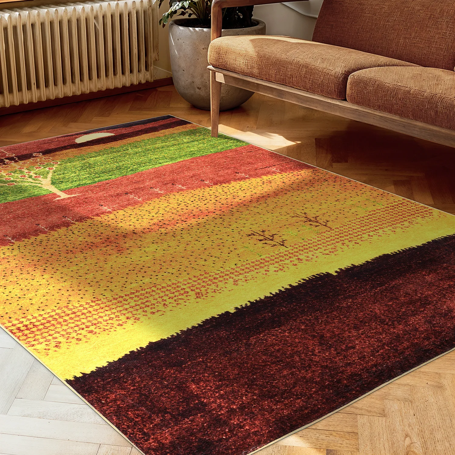 Alfombra Wilton - Oia (rojo/multicolor)