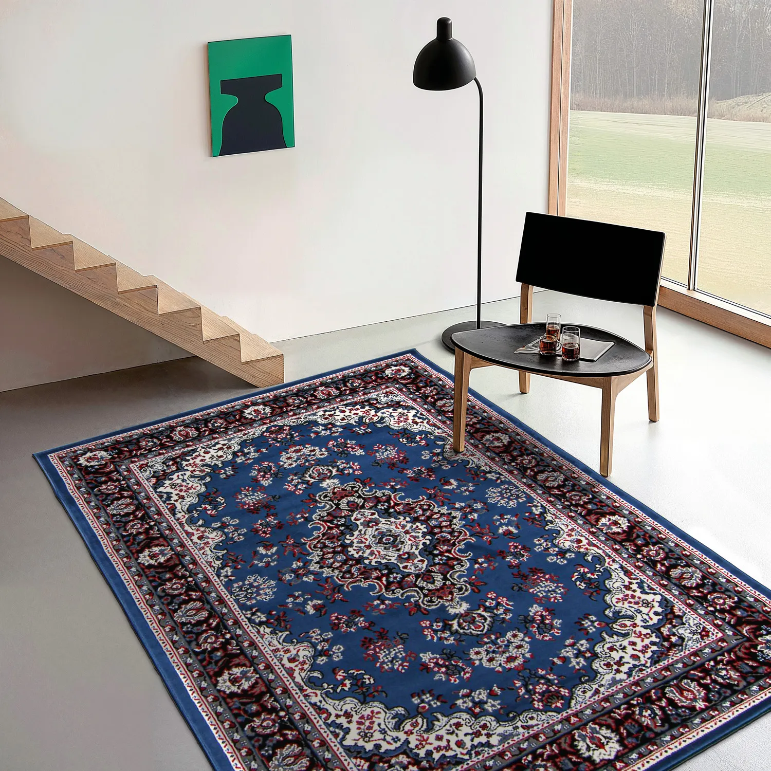 Alfombra Wilton - Peking (azul)