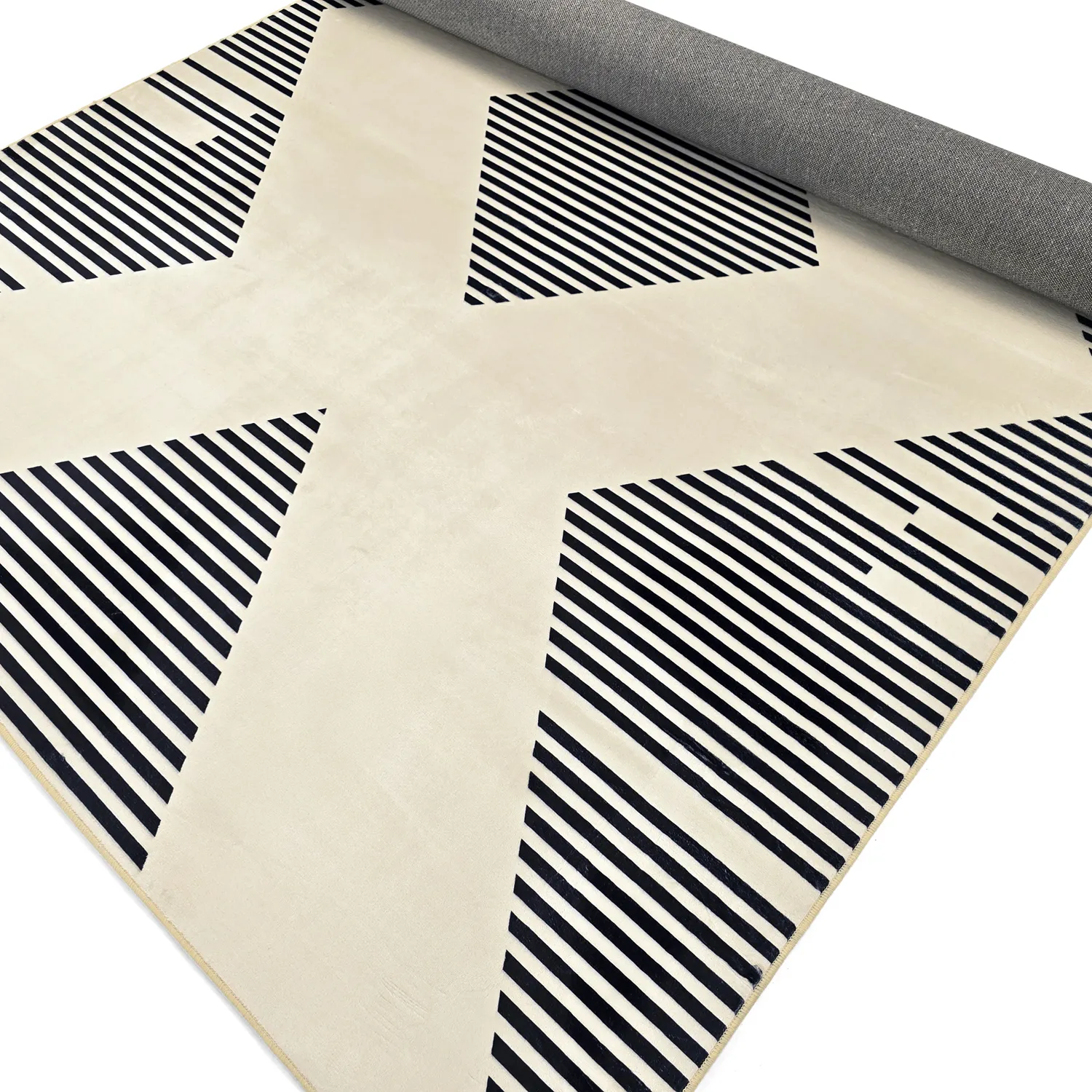 Alfombra Wilton - Pucon (negro/crema)