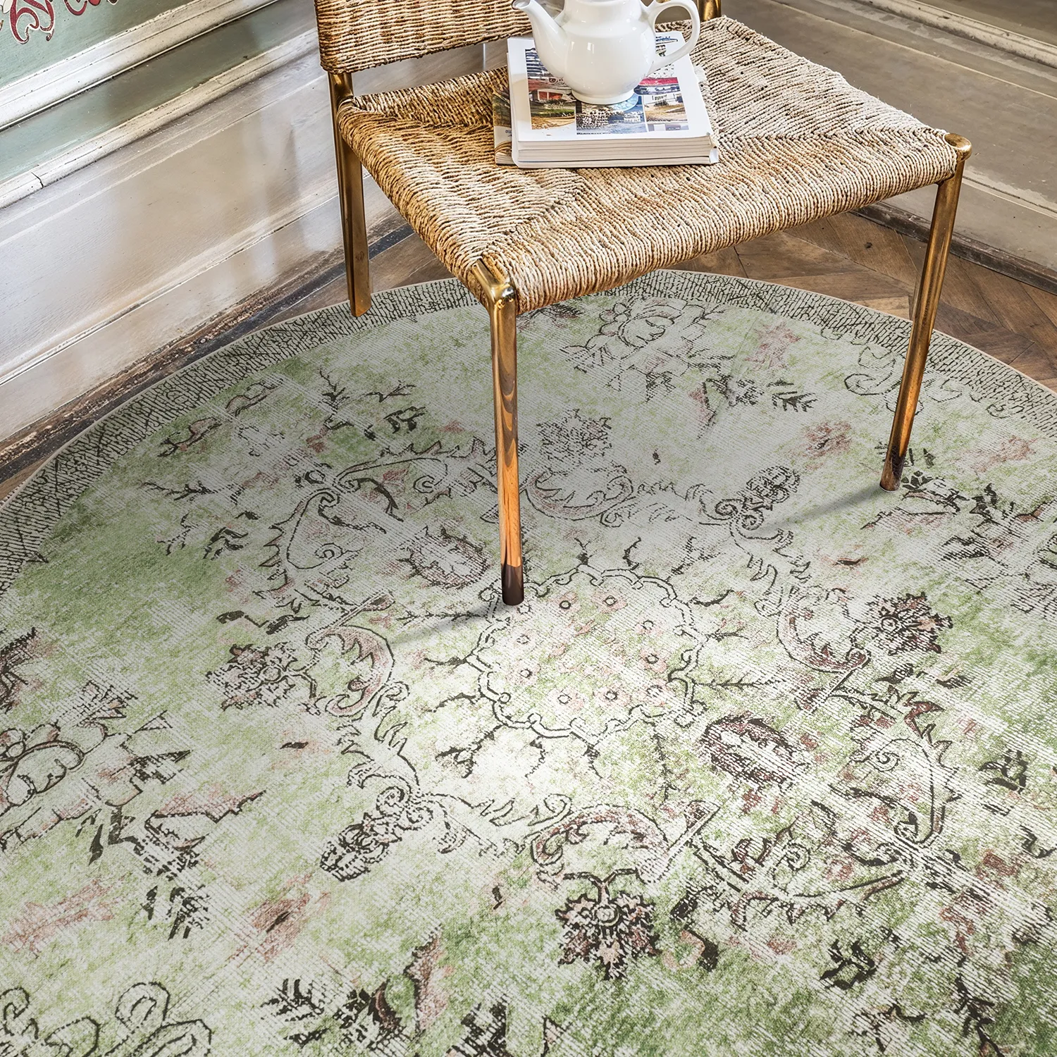 Alfombras redondeadas - Rosalie (verde)