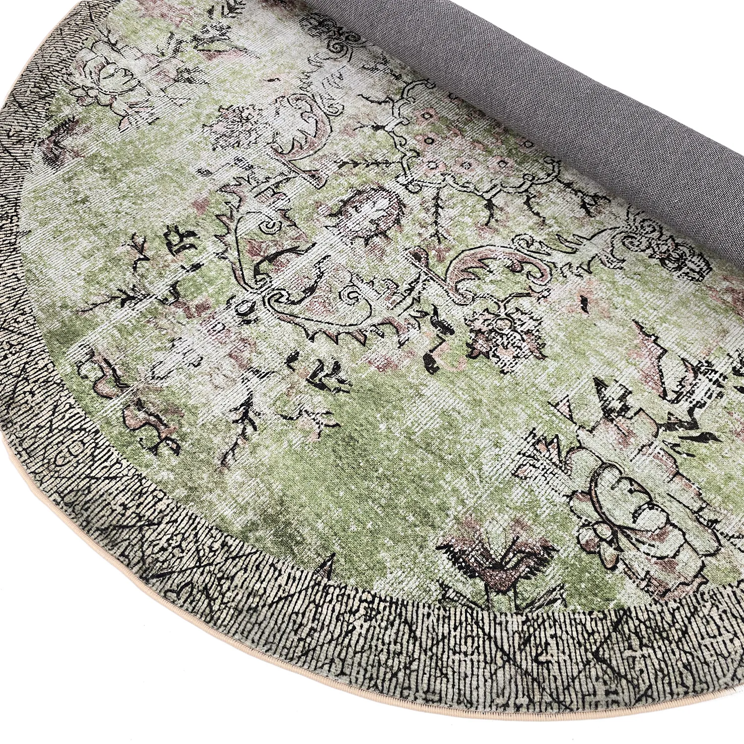 Alfombras redondeadas - Rosalie (verde)