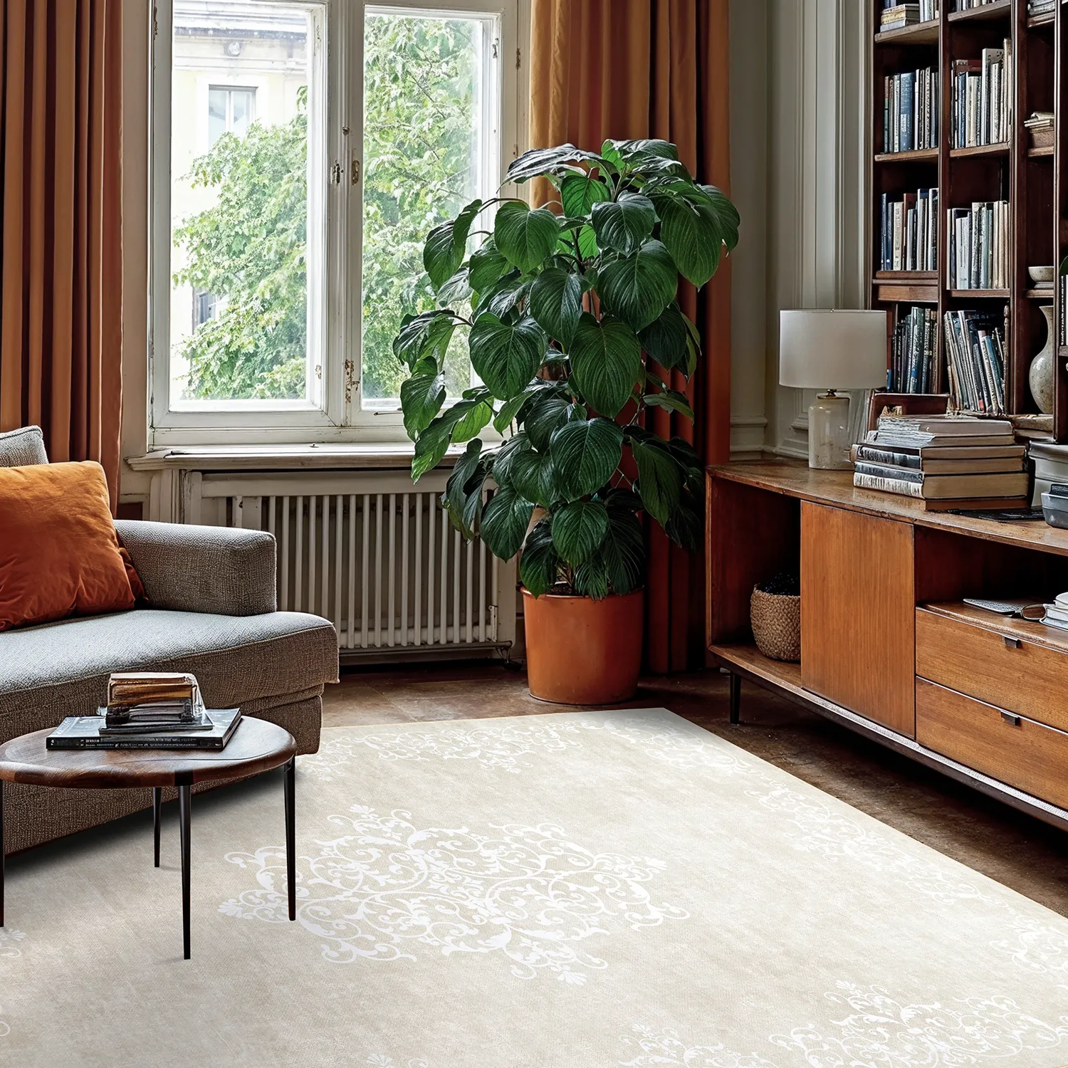 Alfombra Wilton - Santi (beige/blanco)