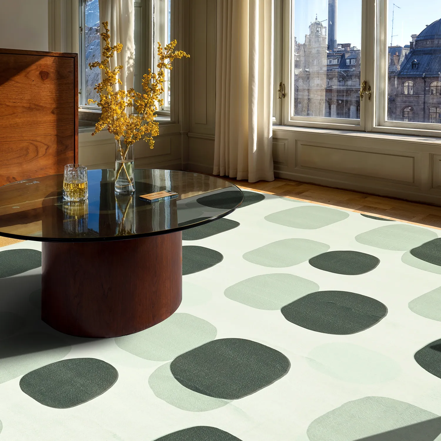 Alfombra Wilton - Sapa (verde/gris)