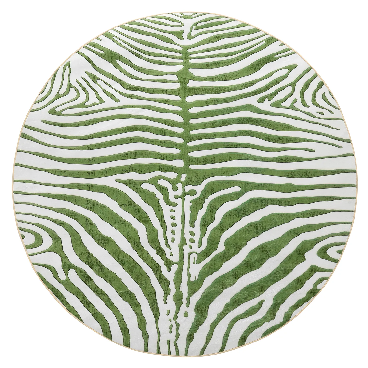 Alfombras redondeadas - Zebra (verde)