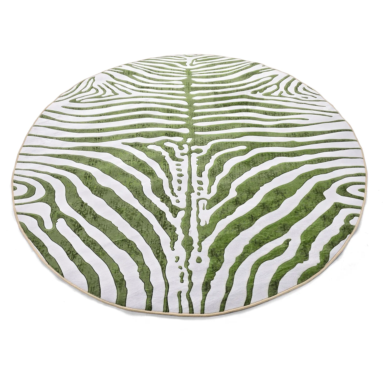 Alfombras redondeadas - Zebra (verde)