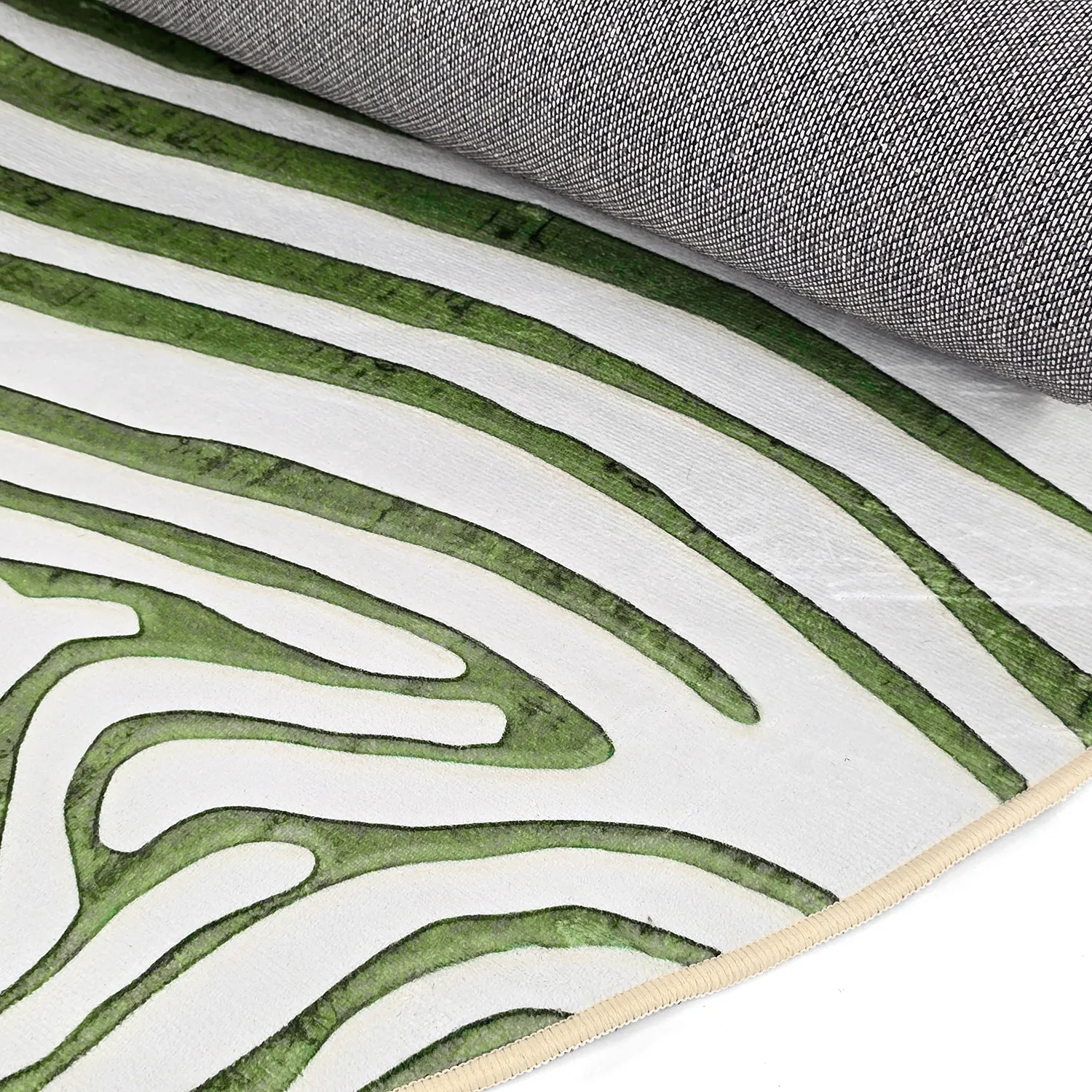 Alfombras redondeadas - Zebra (verde)