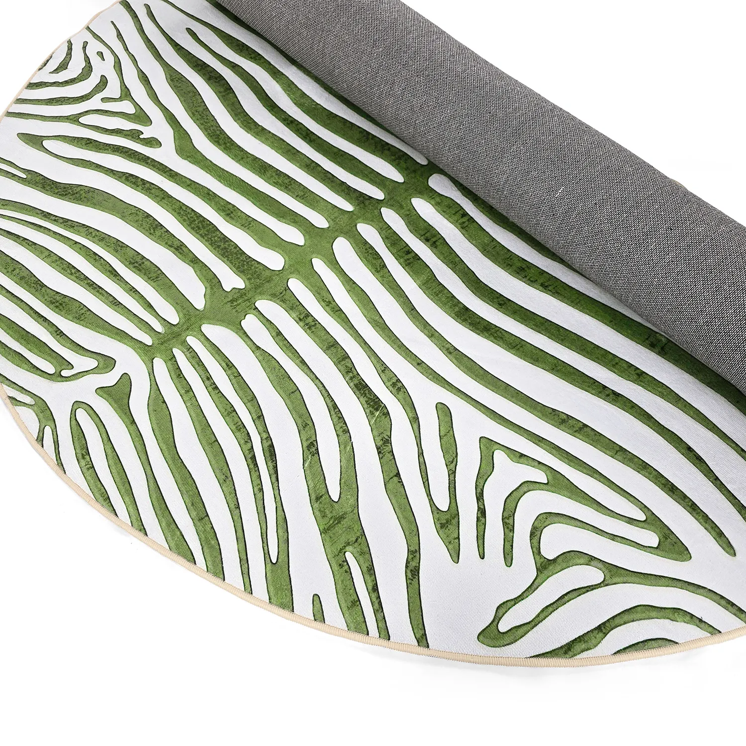 Alfombras redondeadas - Zebra (verde)
