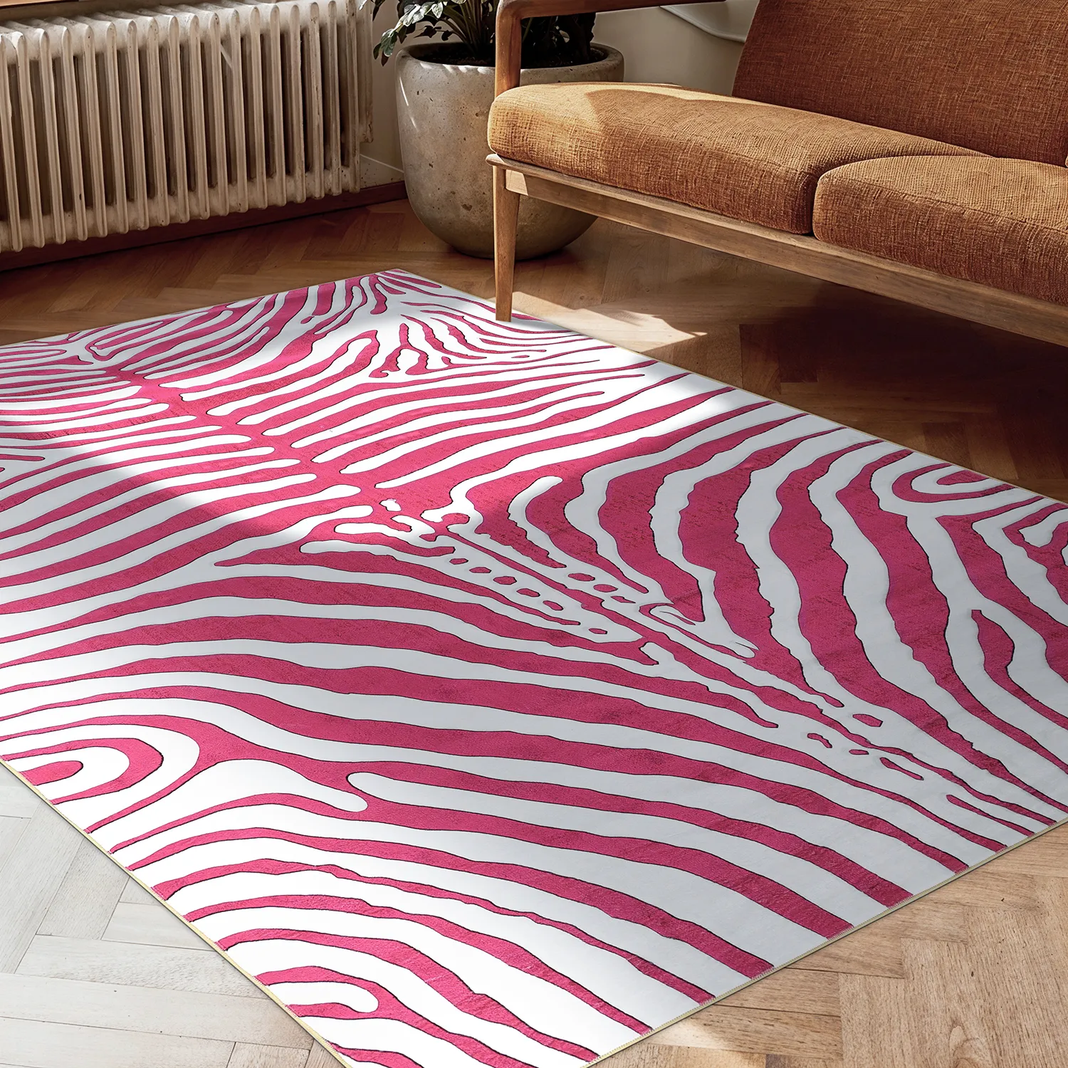 Alfombra Wilton - Zebra (rosa)