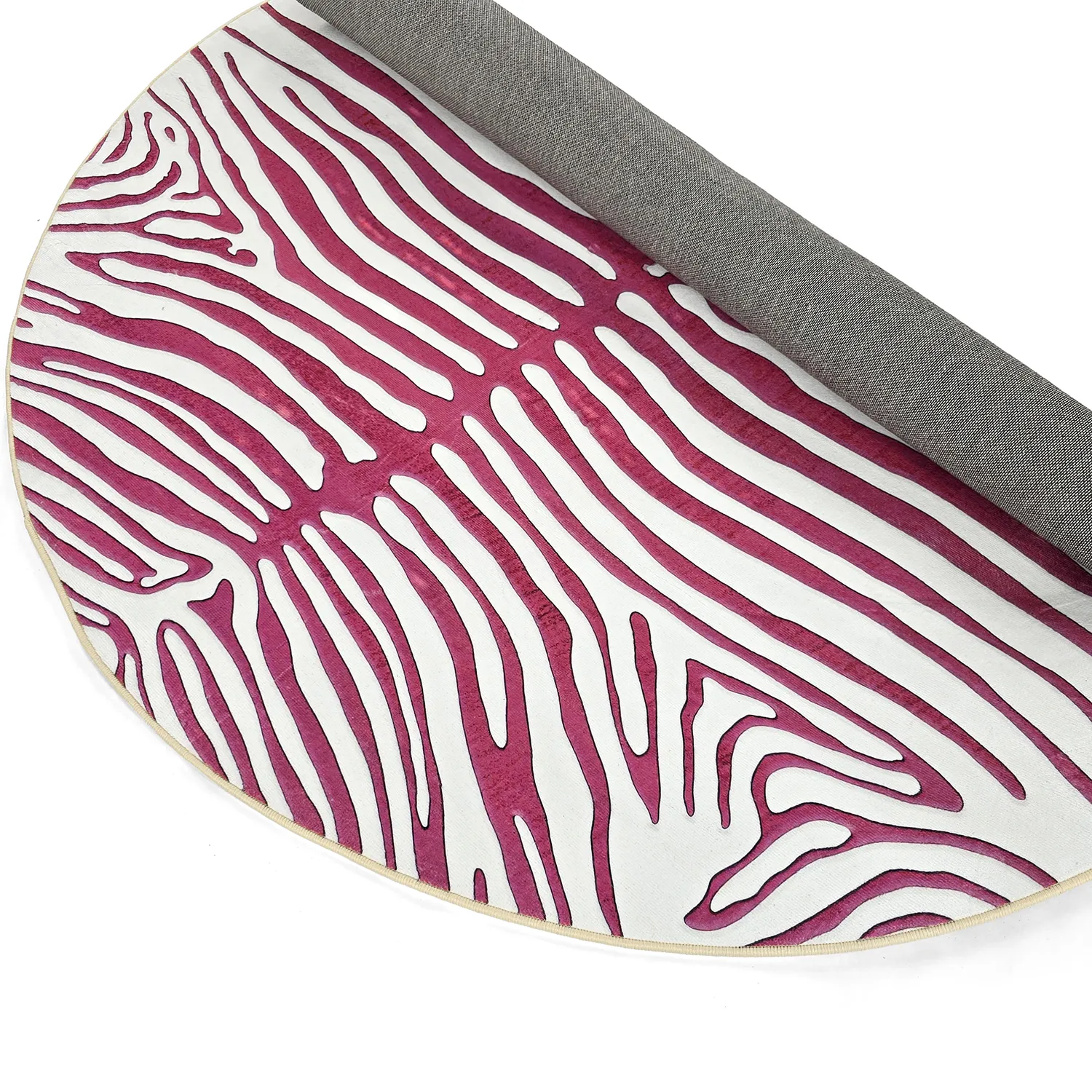 Alfombras redondeadas - Zebra (rosa)