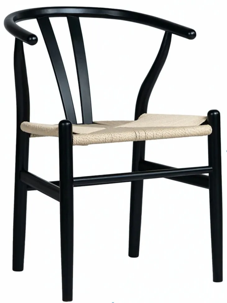 Silla - Alta (negro/beige) - 2 piezas