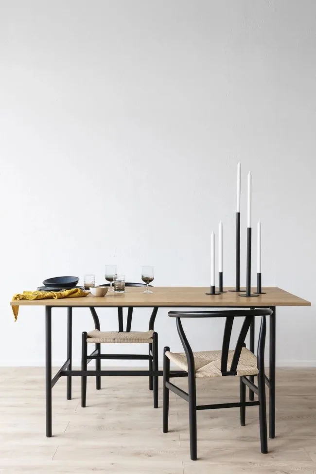 Silla - Alta (negro/beige) - 2 piezas