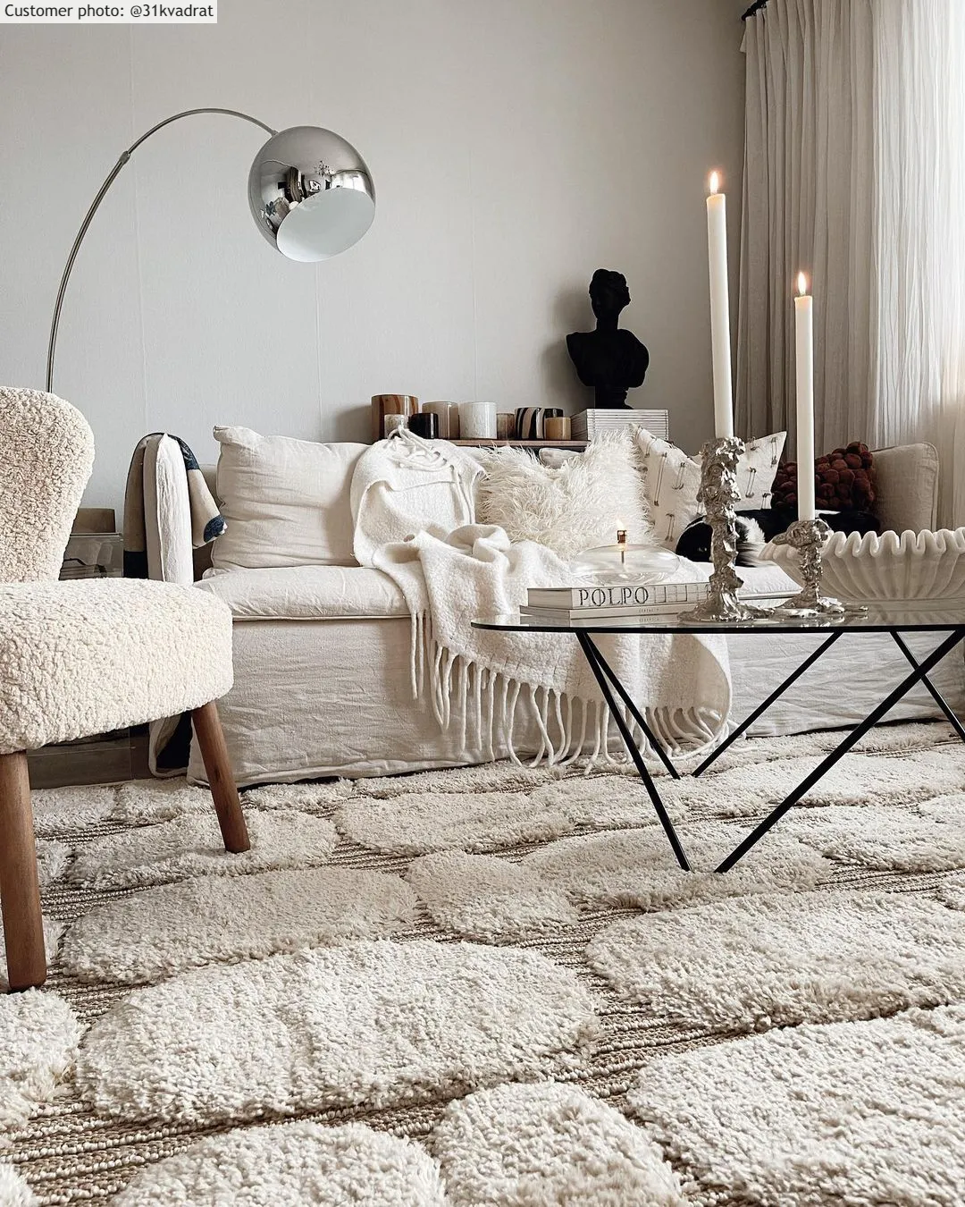 Alfombras de pelo largo - Fondi (beige)