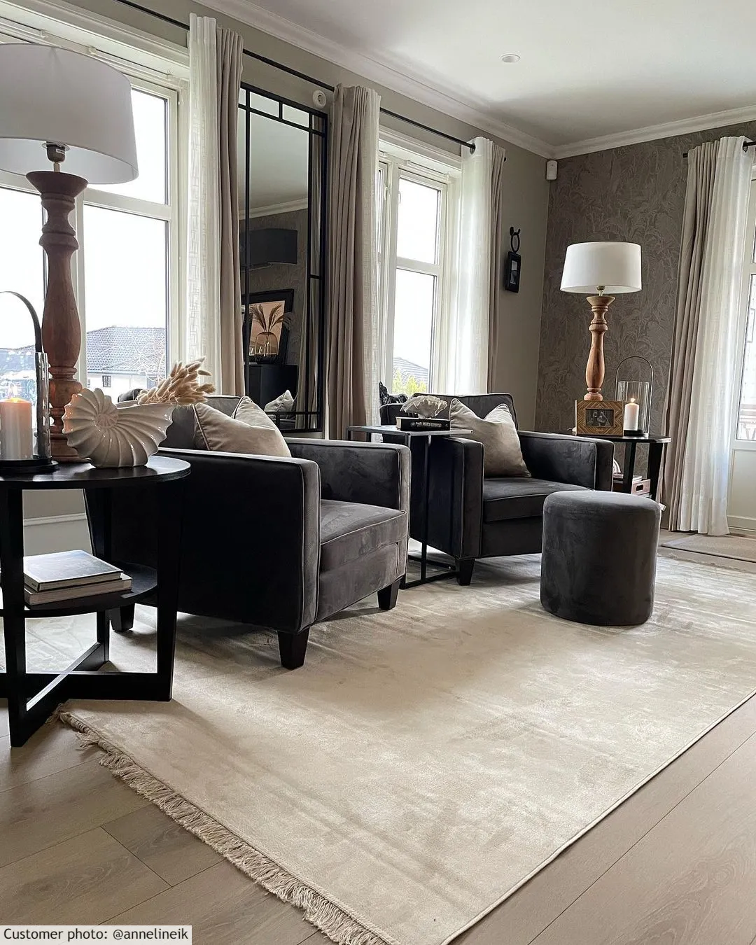 Alfombra Wilton - Art Silk (gris/beige)