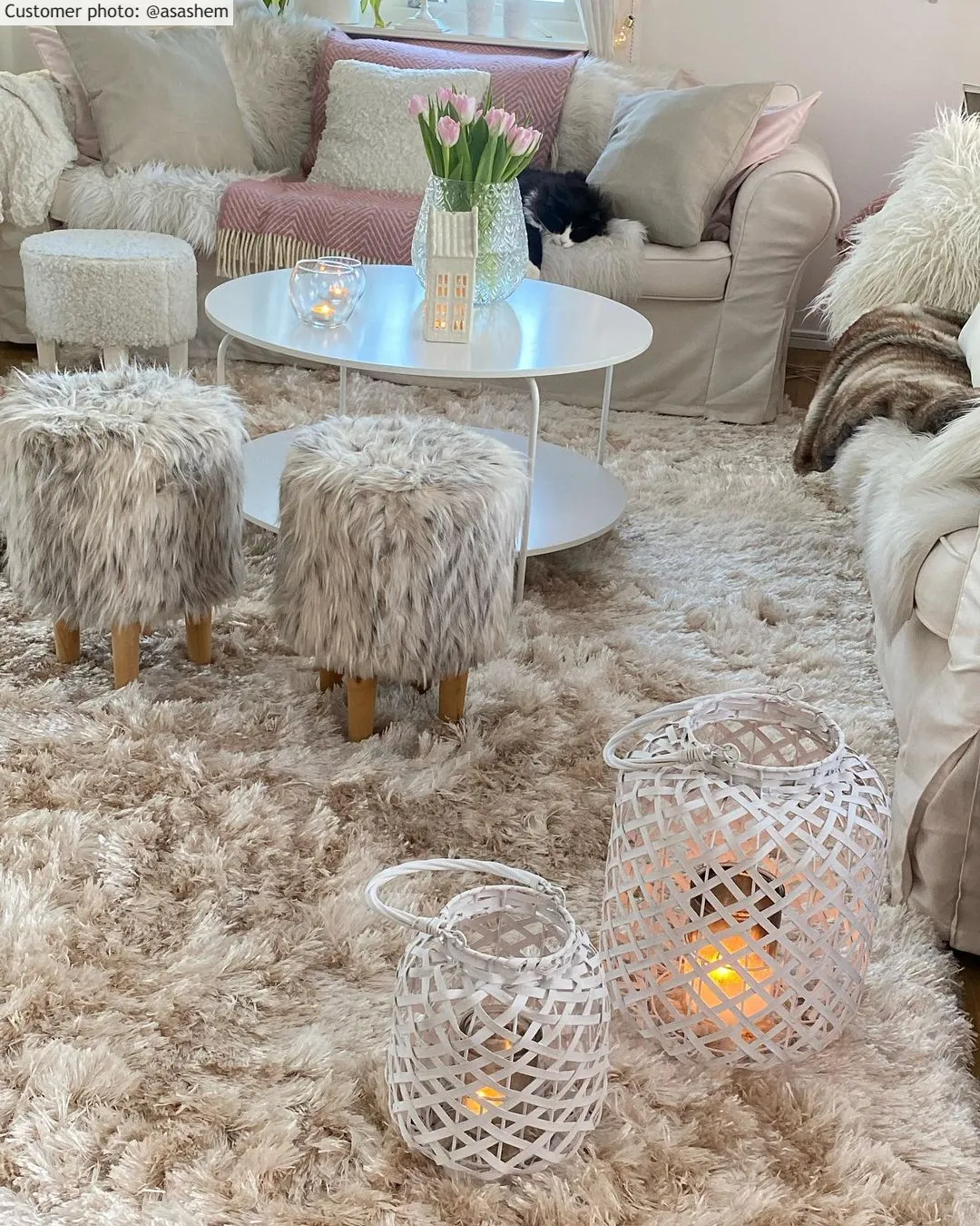 Alfombras de pelo largo - Janjira (offwhite)