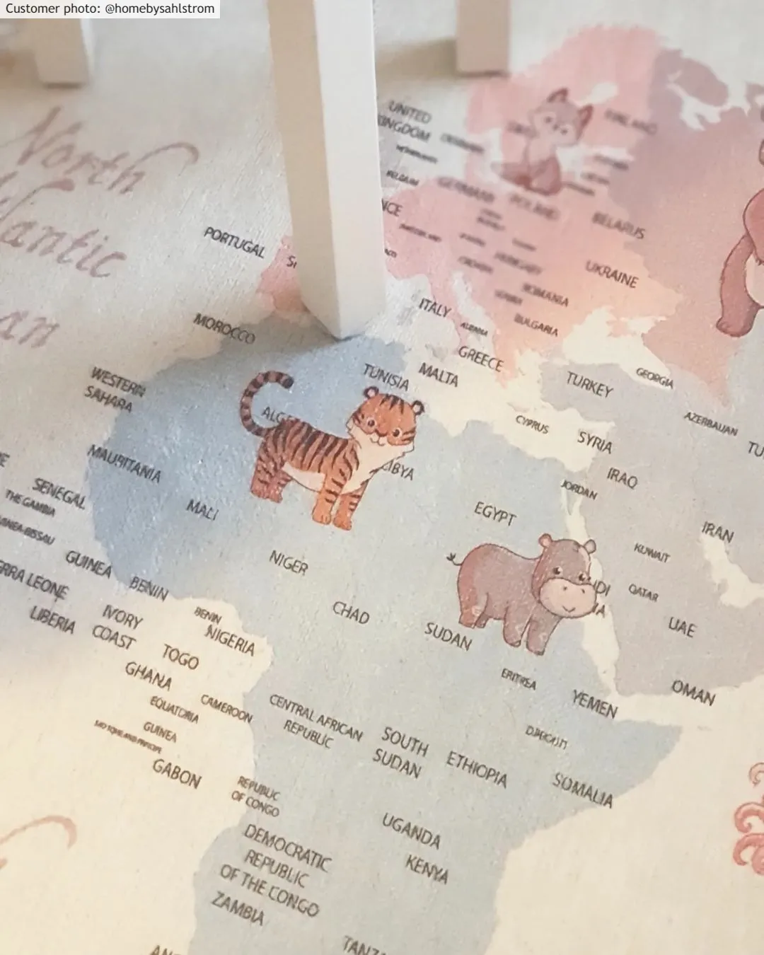 Alfombra infantil - Animal Map (beige)