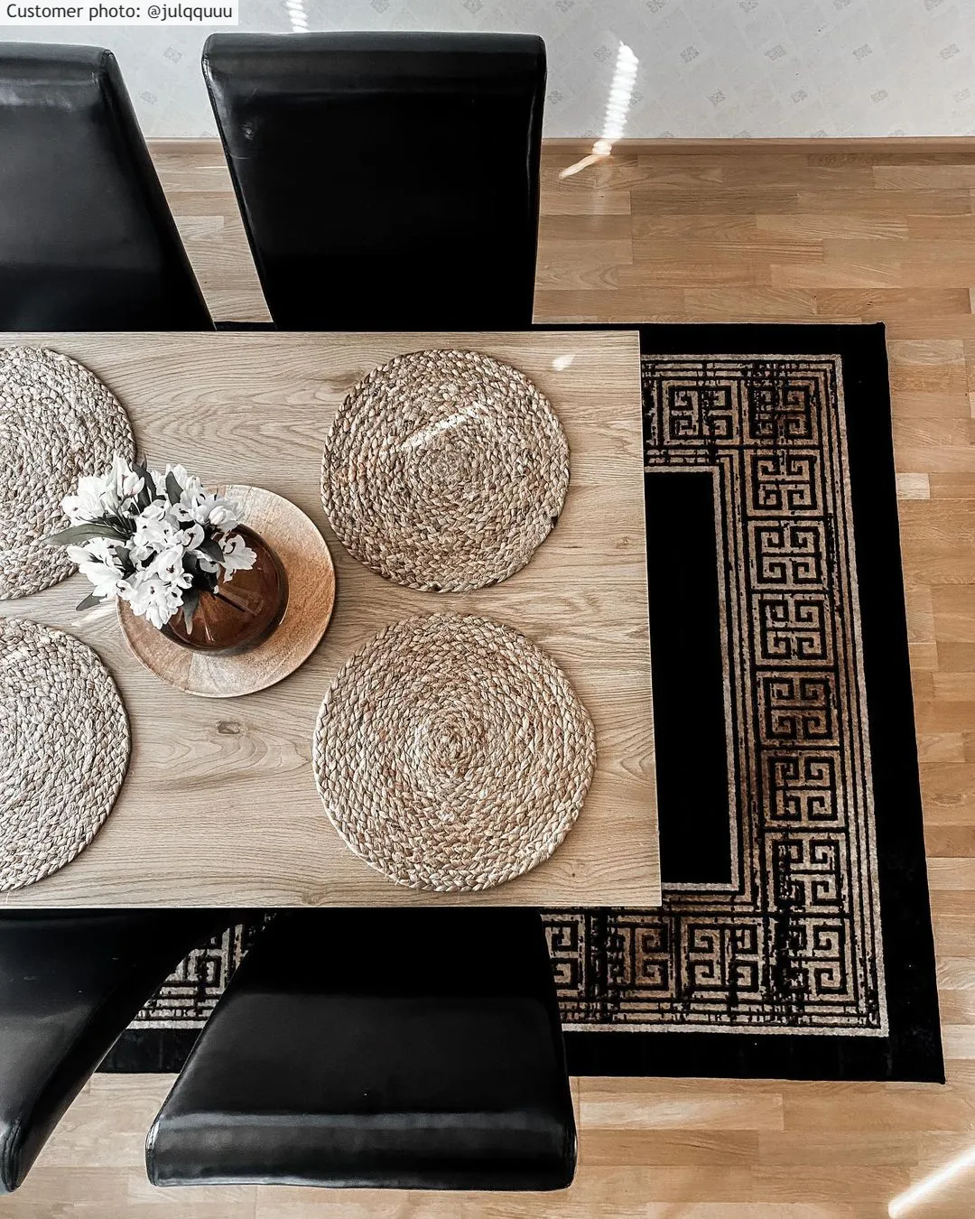 Alfombra Wilton - Tilos (negro/dorado)