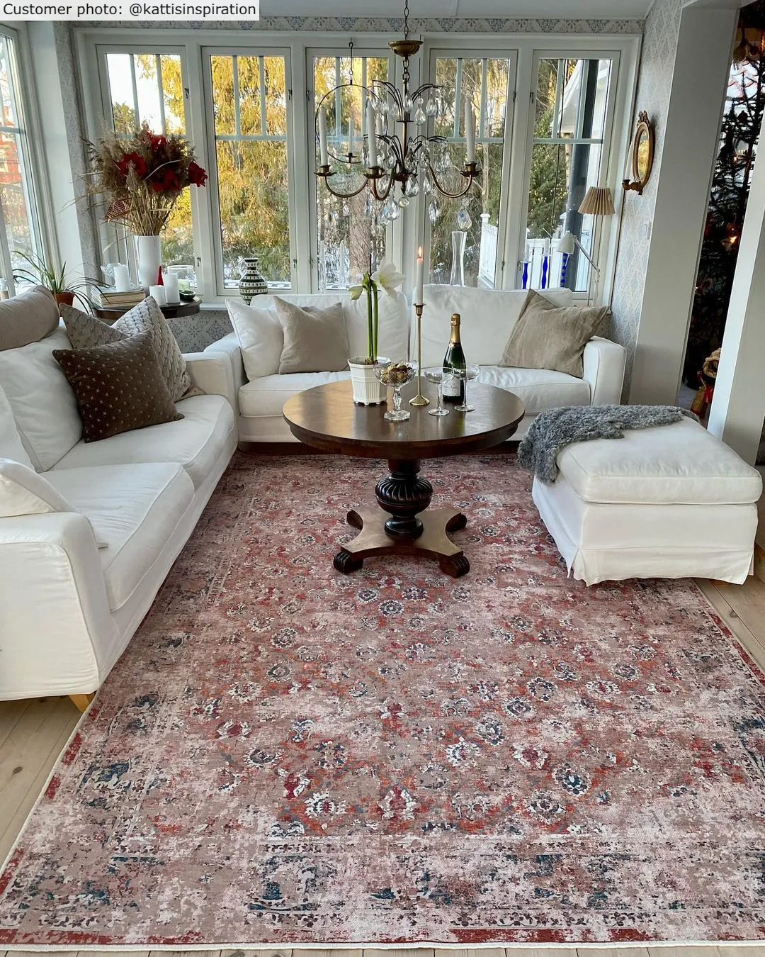 Alfombra Wilton - Douz (rojo/multi)